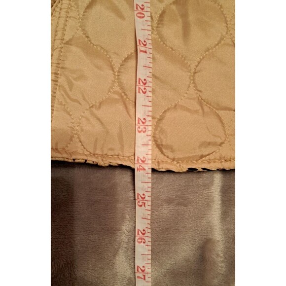 NEW W/tags Reversible Quilted Vest Gold Leopard Print Ladies S Casual Identity - Picture 8 of 11